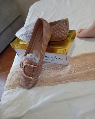 mocassino brillantinato