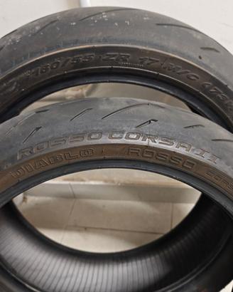 Gomme Pirelli rosso corsa 2 120/70-17 e 180/55-17