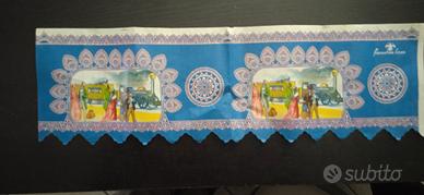 Antico pannello in carta per teatrino marionette 