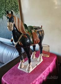 Scultura Cavallo Stile Tang