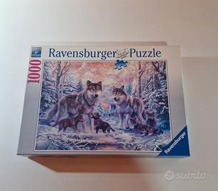 Puzzle Ravensburger 1000 Pezzi-Famiglia di Lupi ne