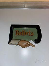 TOILETS INSEGNA VINTAGE COUNTRY CORNER ANNI '50
