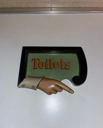 TOILETS INSEGNA VINTAGE COUNTRY CORNER ANNI '50