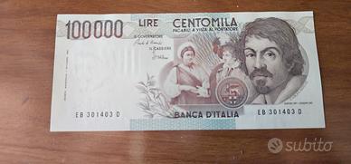 Lire 100.000 caravaggio 1 tipo FDS