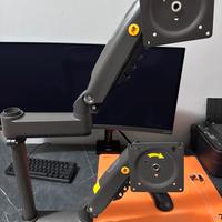 Doppio braccio per monitor VESA 100x100 e 75x75