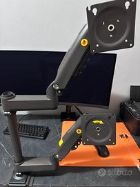 Doppio braccio per monitor VESA 100x100 e 75x75