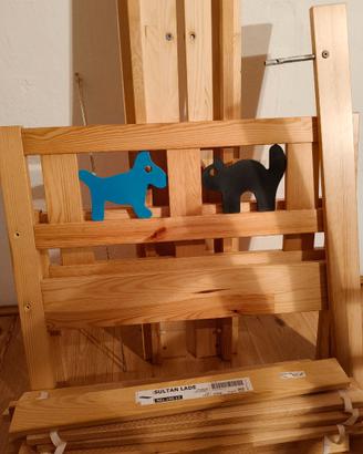 Lettino IKEA Kritter legno + doghe Sultan + Doppio