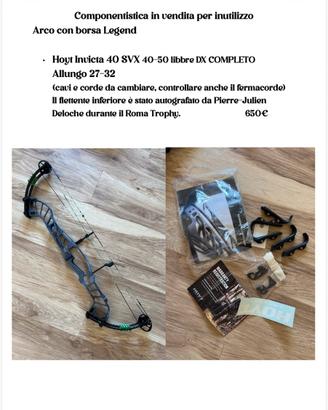Arco Compound 40 SVX Hoyt Invicta 40/50 Libbre
