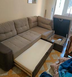 Divano Letto Angolare con Contenitore