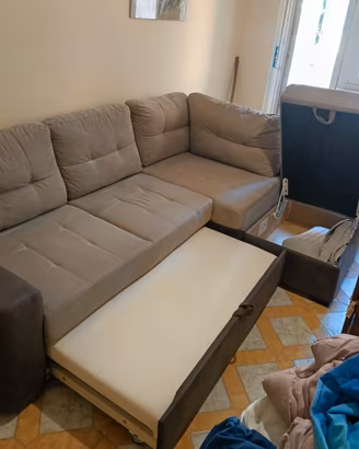Divano Letto Angolare con Contenitore
