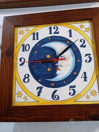 Orologio Maiolica e legno 