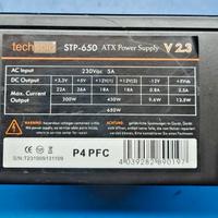 Alimentatore PC Techsolo STP-650 ATX 650 Watt V2.3