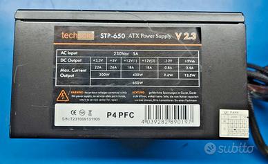 Alimentatore PC Techsolo STP-650 ATX 650 Watt V2.3