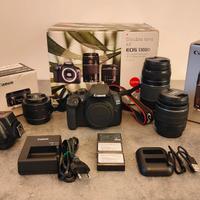 Canon EOS 1300d  con 18-55mm, 50mm, 75-300mm