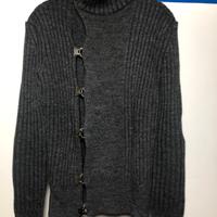 Maglione pullover Vneck taglia 50 misto lana merin