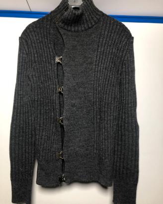 Maglione pullover Vneck taglia 50 misto lana merin