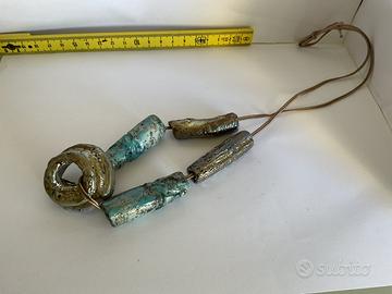 Collana in ceramica raku