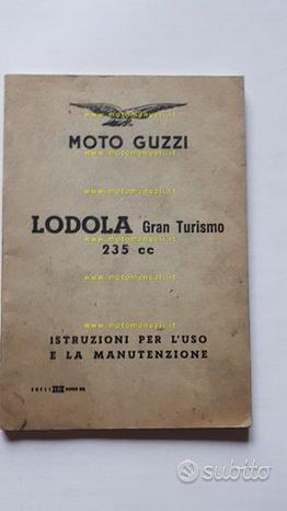Moto Guzzi Lodola 235 Gran Turismo '60 manuale uso