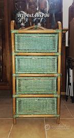 cassettiera in vimini