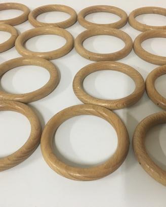 Anelli per Tende colore Legno Chiaro Naturale