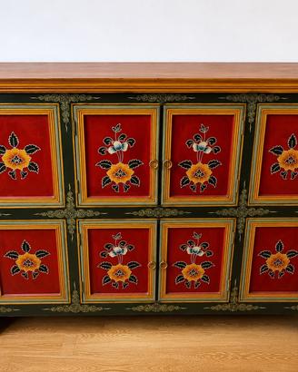 Credenza / Madia stile Tibetano dipinta a mano