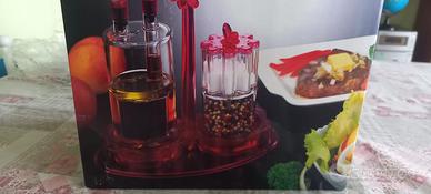 Oliera Set 2 Pezzi Olio e Aceto, Sale e Pepe  Kit