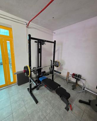 Powertec Workbench Half Rack + Lat Tower Option 