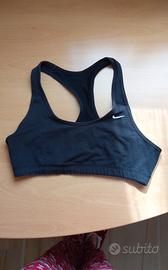 Top sportivo nero da donna Nike, double face