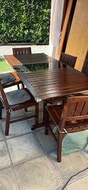 Tavolo giardino con 6 sedue