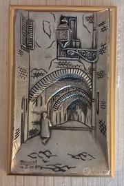 quadro con bassorilievo argentato Brumal