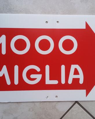 Cartello 1000 Miglia collezionismo auto