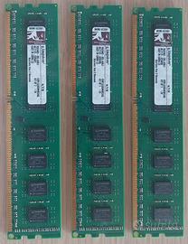 MemoriaRAM DD3 Kingston 6GB (2GBx3) PC3-10600 1333