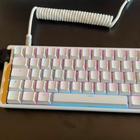 Wooting 60HE+ qwerty - Bianco/oro/rgb