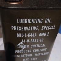 LATTINA UN QUARTO DI GALLONE ESERCITO USA 1954