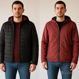 Piumino double face nero e bordeaux Guru S