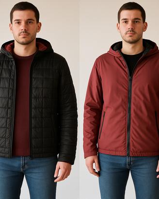 Piumino double face nero e bordeaux Guru S