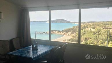 Villasimius a piedi in spiaggia VISTA MARE