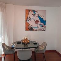 Quadro Pop Art 120 x 120 Roy Lichetestein