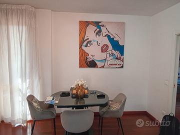 Quadro Pop Art 120 x 120 Roy Lichetestein