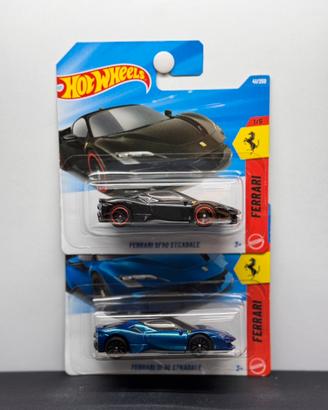 Hot Wheels Lotto Ferrari SF90 Stradale Nero + Blu