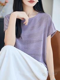T-shirt donna viola