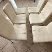 Sedie in pelle piu sgabelli