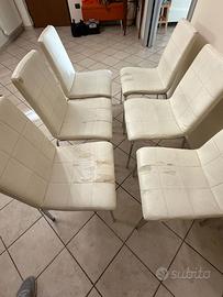 Sedie in pelle piu sgabelli