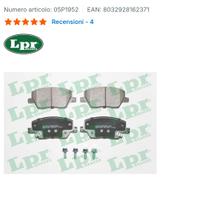 LPR 05P1952 KIT Freni Anteriori per FIAT TIPO