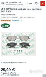 LPR 05P1952 KIT Freni Anteriori per FIAT TIPO