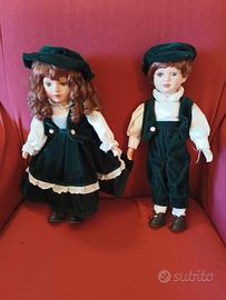 Bimba e bimbo di porcellana