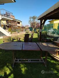 tavolo e sedie da giardino per terrazzi e gazzebi