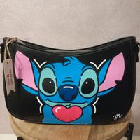 borsa in ecopelle dipinta a mano