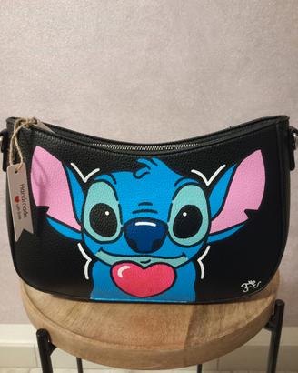 borsa in ecopelle dipinta a mano