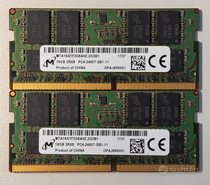 RAM laptop DDR4 SODIMM 2x16 GB 2400MHz - TOT 32GB